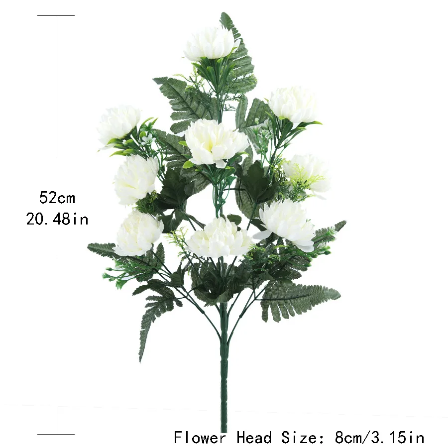 4 цвета 52 см 3 шт. 27 голов шелковая Гербера Маргаритка искусственные Хризантемы цветы для кладбища гравировки Свадебные вечерние украшения для дома