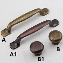 96mm rustico retro furniture knobs distress bronze kitchen cabinet drawer pull knob red bronze dresser cupboard door handle ORB