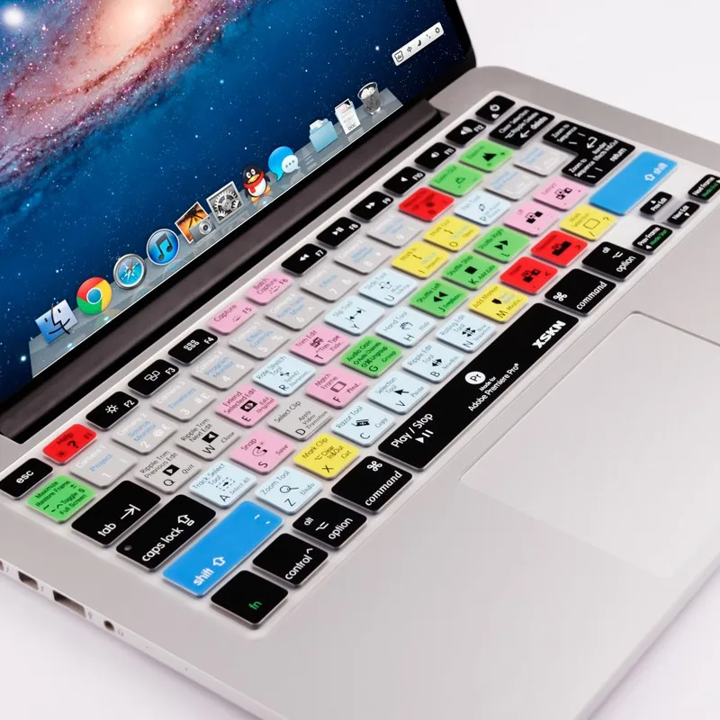 Чехол для клавиатуры XSKN, клавиатура с горячими клавишами для Apple Macbook Air Pro retina 13 15