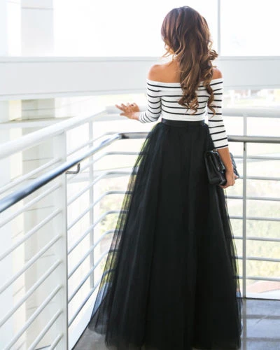 formal tops for long skirts
