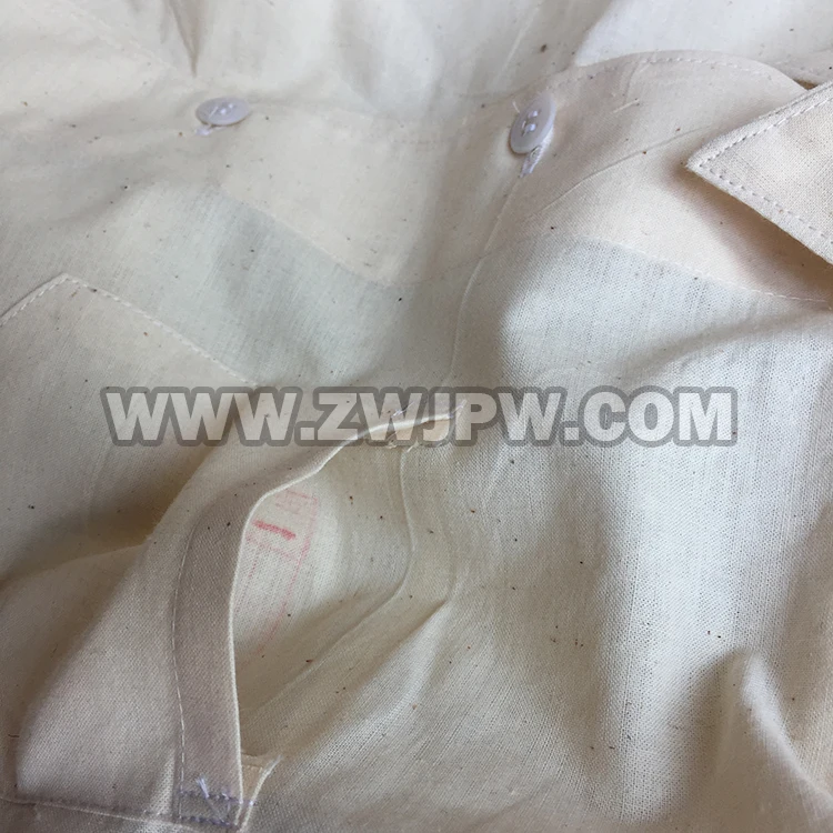 Китайская мужская белая рубашка из чистого хлопка, 65