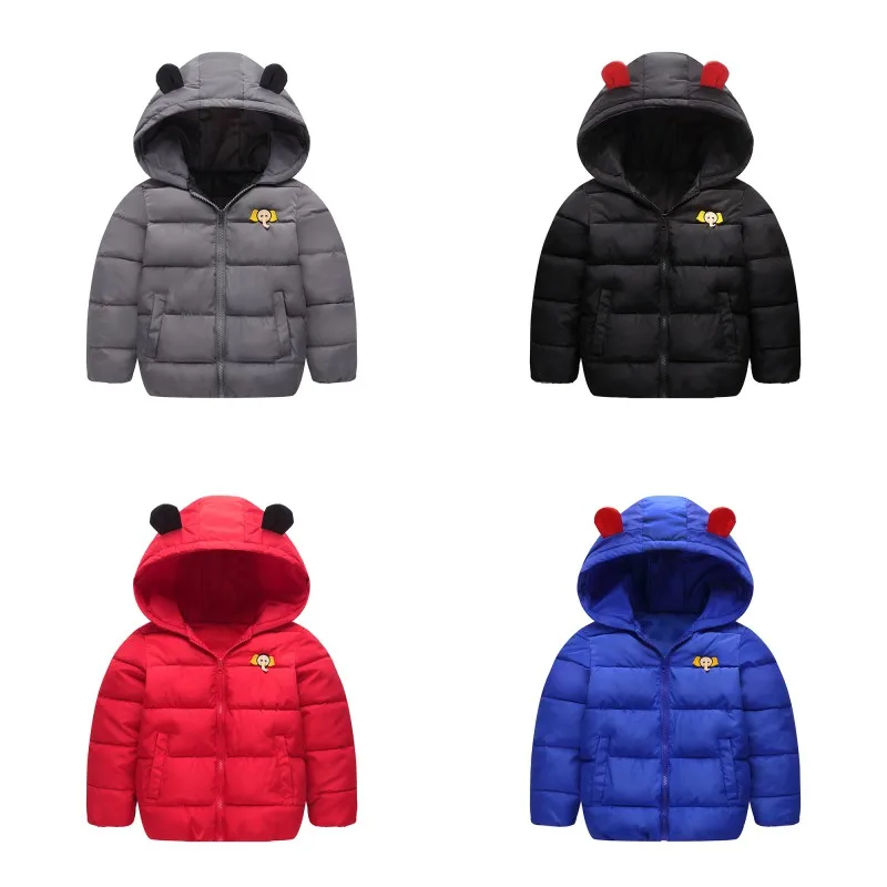 

New Children\\'s Jacket Children\\'s Clothing 2018 Autumn Winter Kids Casual Zipper Hooded Outerwear Boys Girls Coat A2