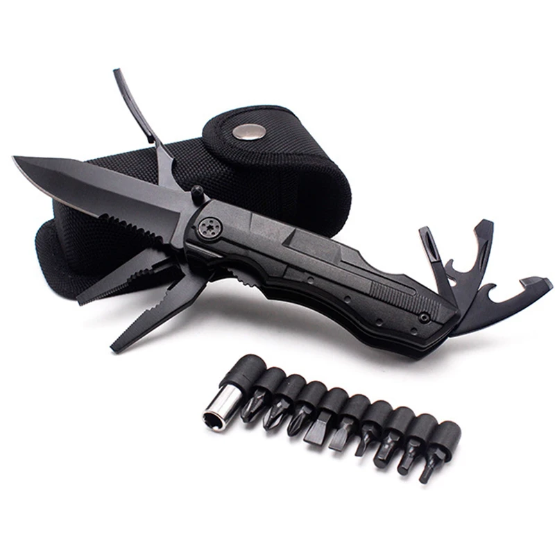 

Portable Multifunction Folding Pocket EDC Camping Outdoor Survival hunting Screwdriver Kit Bits Knife Bottle Opener Hand Tools