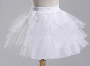 

3 Layer Net White Black A-Line Flower Petticoat #2
