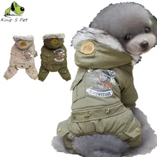 Neue Baumwolle Haustier Hund Katze Brief Gedruckt Kostüm Warme Winter Hunde kleidung Mantel 100% Warme Baumwolle Jacke Vier Bein Kleidung Für Hunde