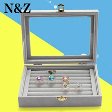 Новая мода серый ювелирные изделия аксессуары коробка ювелирных изделий Коробка для хранения ювелирных изделий принцесса Европейская косметика/Шкатулка