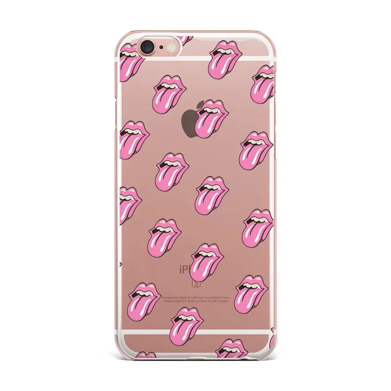 Чехол для телефона s сексуальная девушка Кайли Дженнер Губы Поцелуй прозрачный силиконовый мягкий ТПУ чехол для Apple iPhone X 5 5S SE 6 6s 6 7 8 Plus Coque - Цвет: T1307