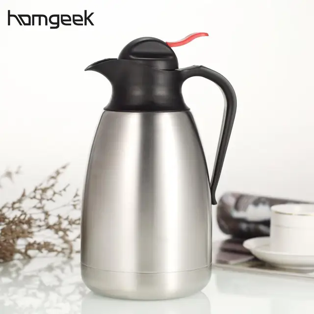 1.5L Vacuum Insulated Coffee Pot Stainless Steel Double Wall Drinkware