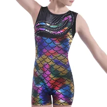 BAOHULU/детский купальник без рукавов для занятий гимнастикой с бриллиантами; Детский костюм для балета; костюм для танцев; Biketard для девочек; От 3 до 11 лет