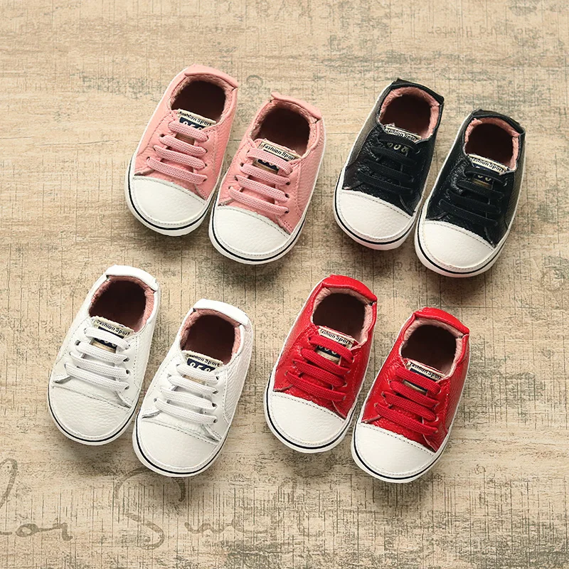 

2019 Spring Baby Boys Girls Fashion Leather Soft Bottom Non-Slippery Shoes