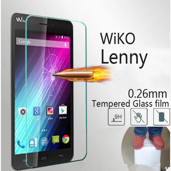 

0.26mm tempered glass For Wiko Lenny / Explay Rio / Explay Rio Play screen protector protective front case cover +clean kits