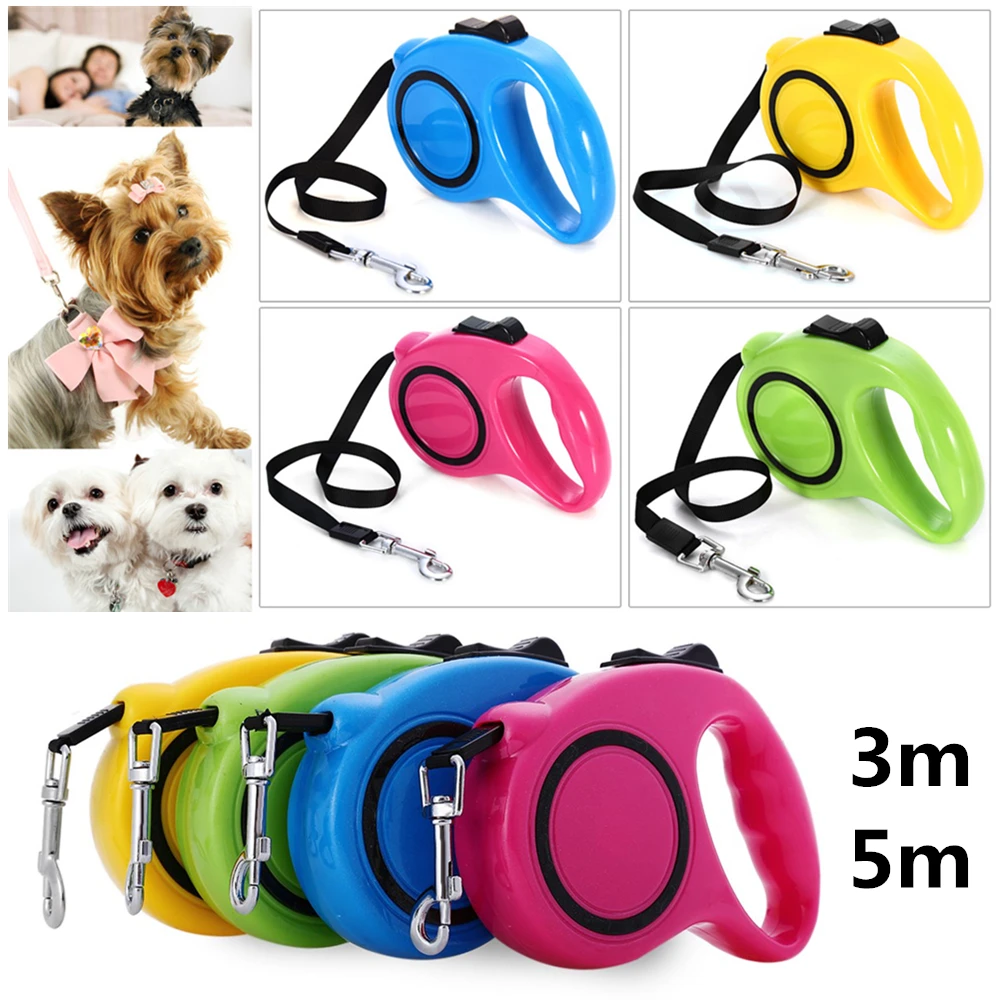 Buy 3M 5M Retractable Dog Leash Extending Puppy
