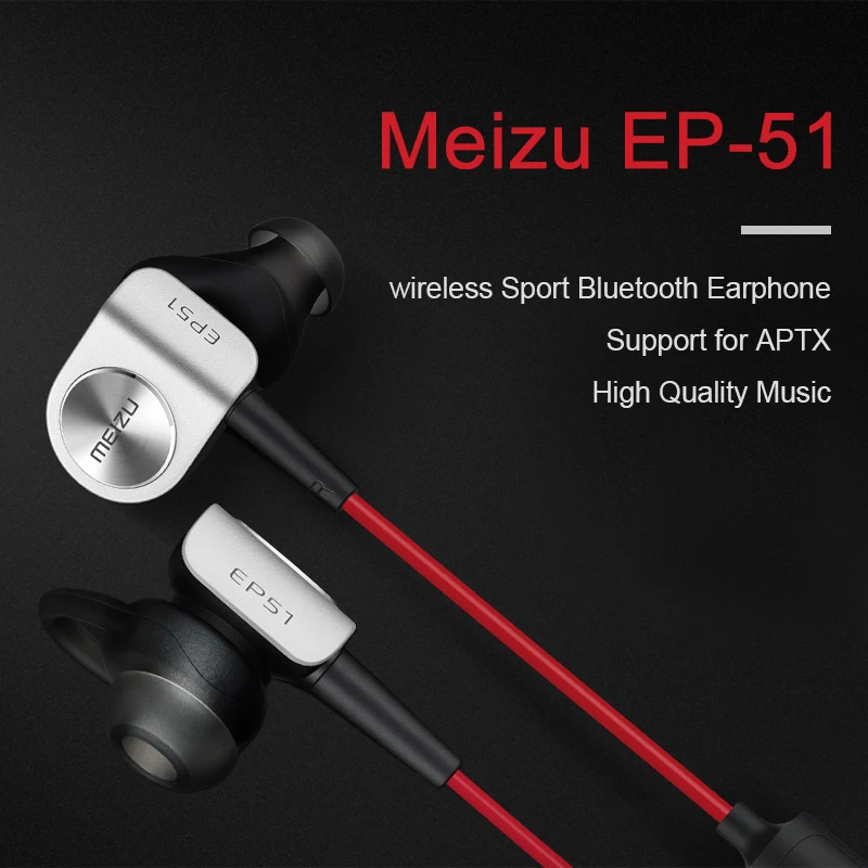 Meizu EP-51, EP51, Bluetooth гарнитура, беспроводная, auriculares, чистый бас, спортивные наушники с микрофоном, наушники Apt-X