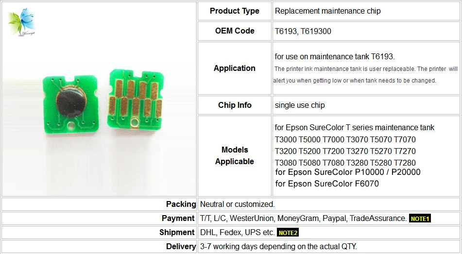 T6193 maintenance chips