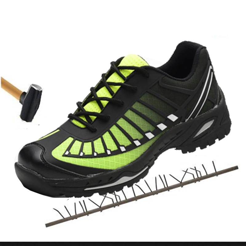 

Work Boots Construction Men's Outdoor Steel Toe Cap Shoes Men Camouflage Puncture Proof High Quality Safety Shoes Plus Size