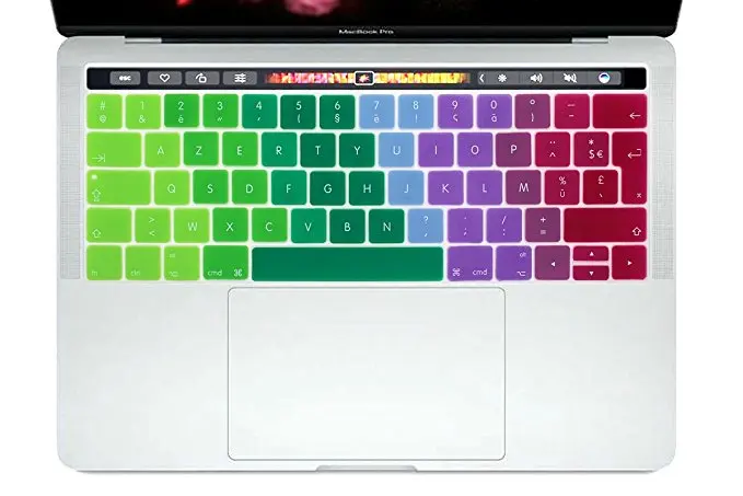 ЕС французский язык AZERTY Мягкая силиконовая клавиатура обложка кожа для Macbook