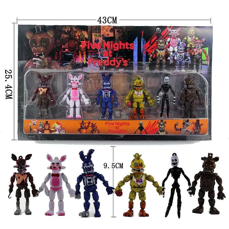 Игра ужасов Five Nights at Freddy's Toys кукольная кукла Фигурка 6 шт Fazbear's Pizza Marionette Bear