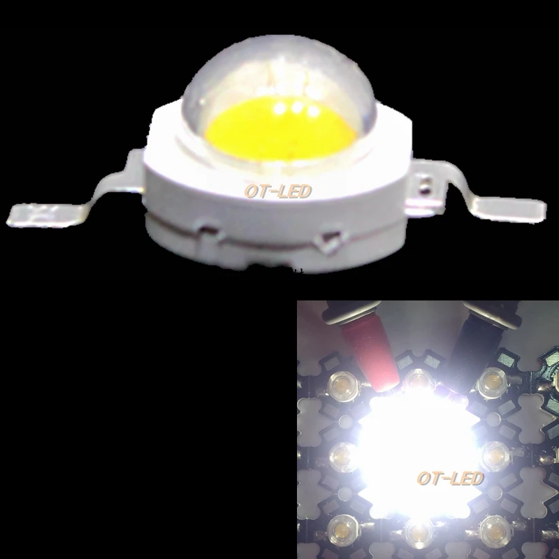 50 шт. Высокая мощность 3 Вт 45mil 700mA полный спектр белого 380 ~ 780nm SMD светодиодные