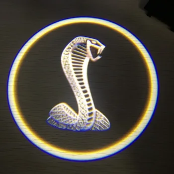 

2PCS Led Car Door Welcome Cobra Snake Logo Light For Ford mustang Shelby GT500 GT350 Projector Ghost Shadow Lamp