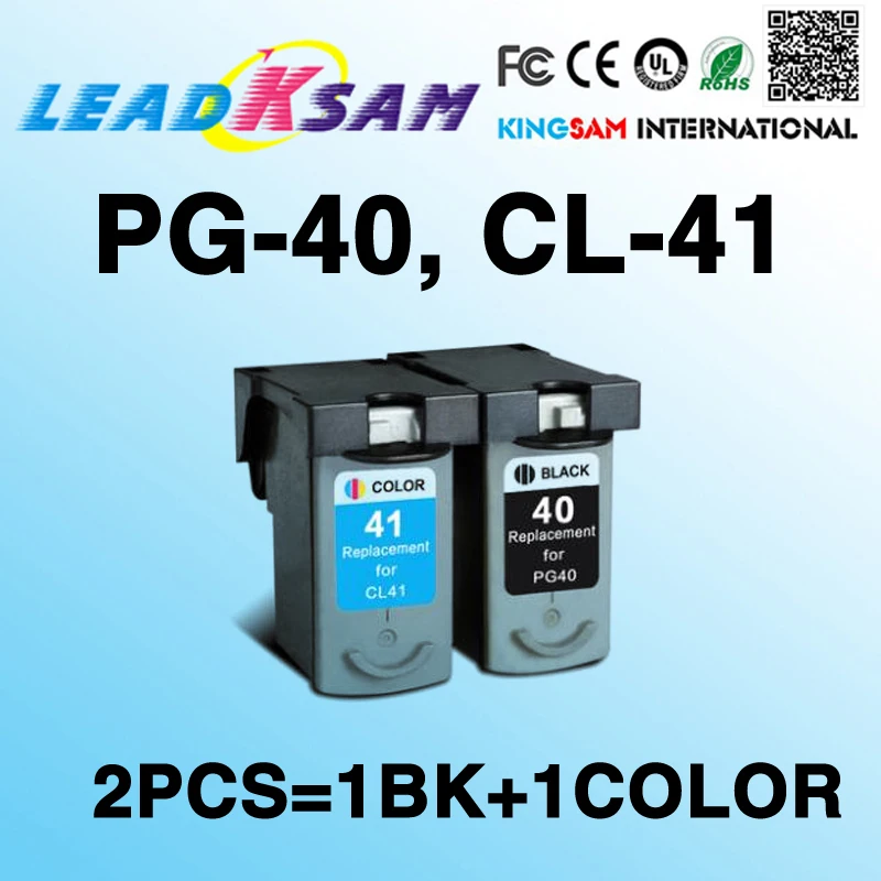 

2PCS PG40 CL41 Ink Cartridge for CANON PG40 41 for Canon PIXMA IP2500 IP2600 MX300 MX310 MP160 MP140 MP150
