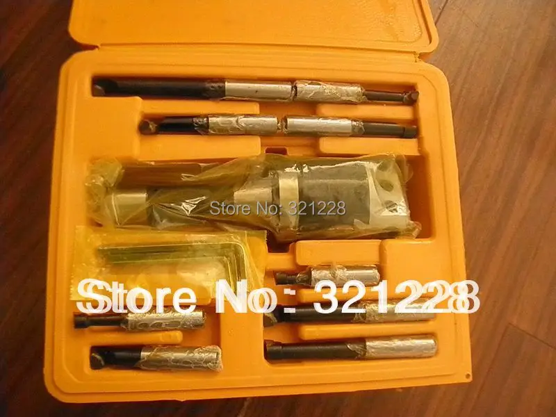 

F1-12 50mm boring head set R8 boring shank and 9pcs carbide boring bar and F1-12 boring head