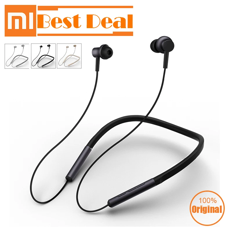 

Xiaomi Mi Bluetooth Neckband Collar headphones Headset wireless Sport earbuds mic music Magnetic stylish fashion phone Earphones