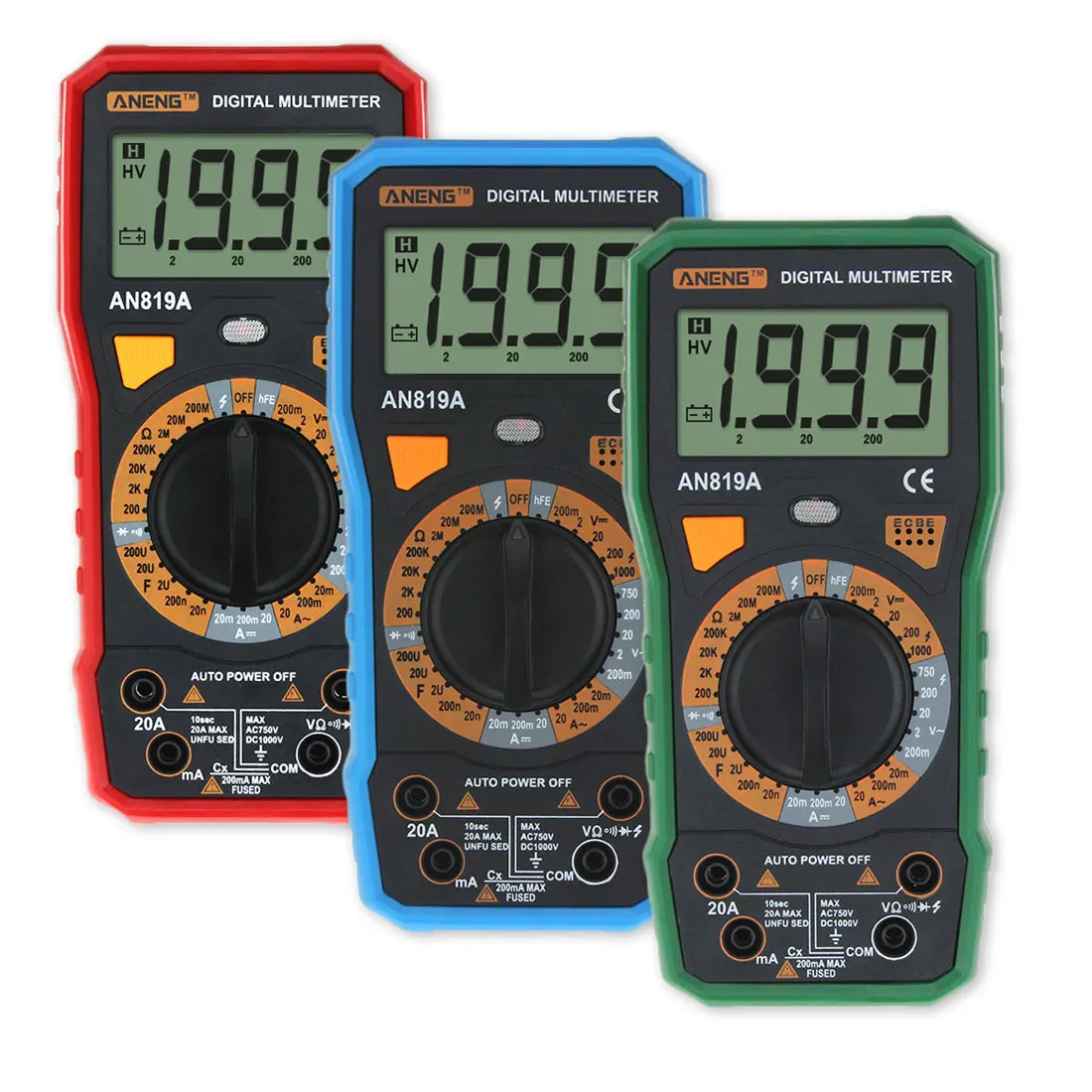 

Digital Multimeter 200mV-600V/200uA-10A/200-2M High Precision True RMS Handheld Multimeter With LCD Backlight