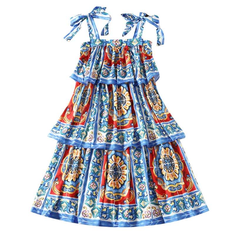 Ограниченная серия, настоящая дубленка из хлопкополиэфирной ткани Maxi Dress Vestidos Mujer Plus Размеры летнее платье модный принт на подтяжках большой размер женские