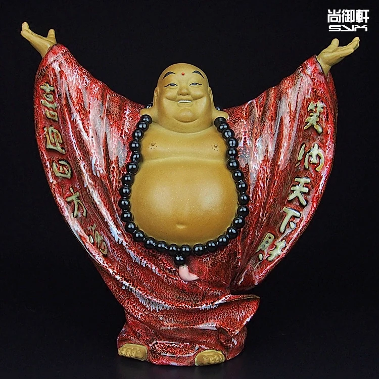 В стиле кукол Shiwan master craft boutique керамические украшения Zhaocai буддийские двери Maitreya