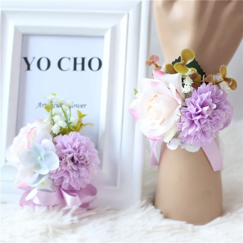 artificial flower wrist corsage (25)