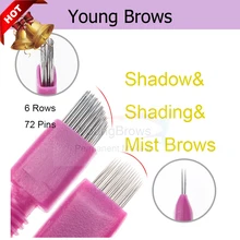 

100 Pieces 72 and 16 Blades Set Microblade needles Permanent Makeup Lip Tattoo Needle