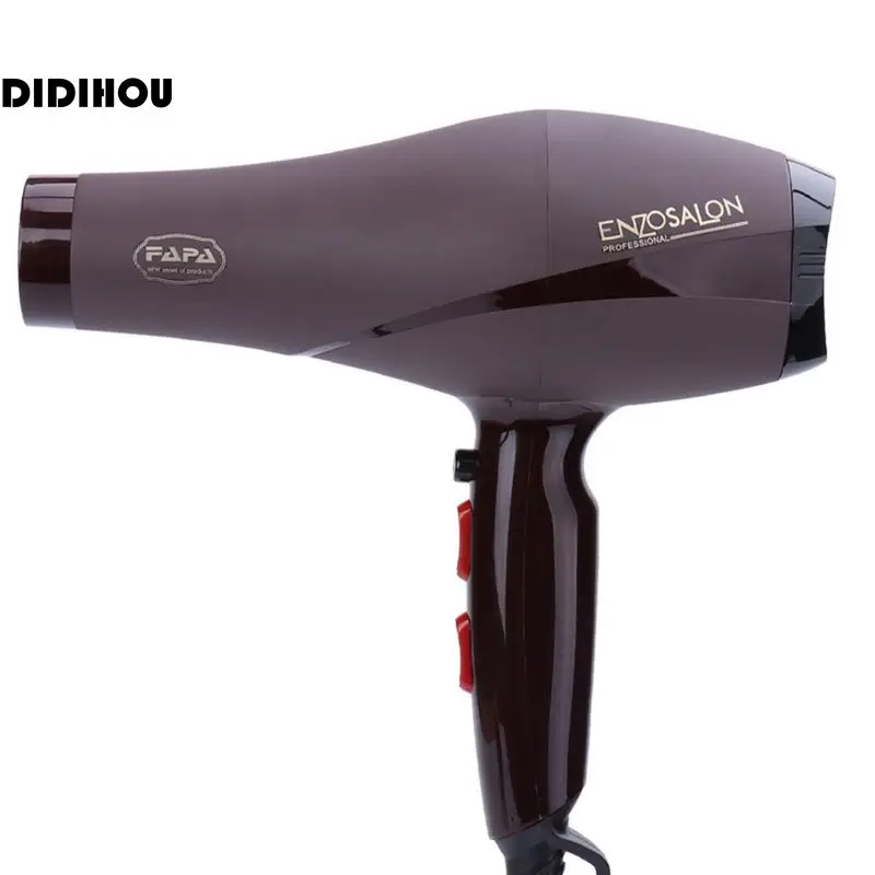 

DIDIHOU EU Plug Hair Dryer Professional Electric Dryer Brown Beauty Styling Tools Hairdryer Air Collecting & Scatter