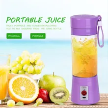 Portable 380ml USB Electric Fruit Juicer Handheld Smoothie Maker Blender Rechargeable Mini Portable Juice Water Bottle