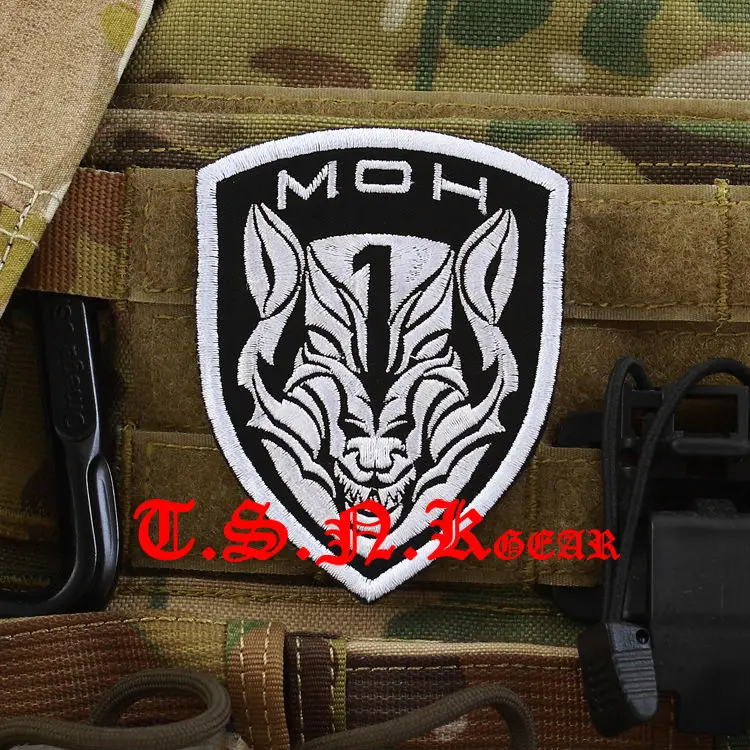 TSNK Поклонники военного стиля «MOH WOLF» Военная тактильная нашивка с надписью армейская женская кожаная куртка Armlet Back