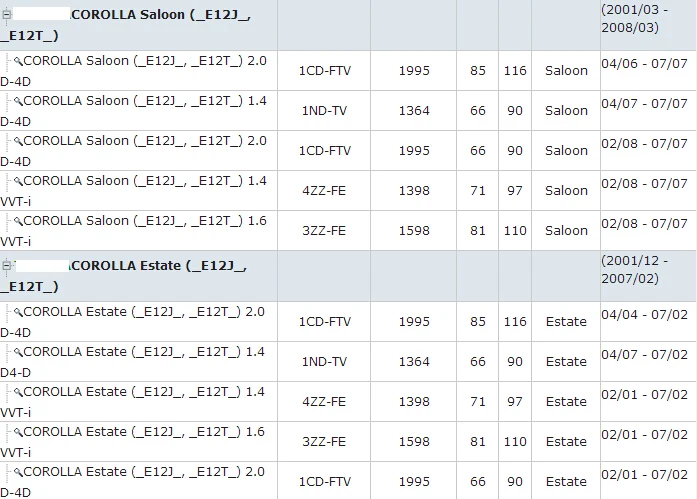 Набор колесных подшипников подвесное колесо OEM 42450-12050 Т-1WZ 1CD-FTV 1ND-TV 2ZZ-GE 3ZZ-FE 4ZZ-FE COROLLA Wagon/COROLLA Седан