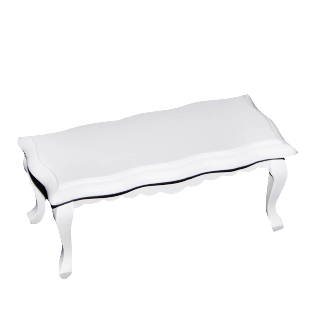 1/12 مقياس دمى منزل المنمنمات خشبية القهوة الشاي نهاية الجدول الأبيض الأثاث 1/12 مقياس دمى منزل المنمنمات خشبية القهوة الشاي نهاية الجدول الأبيض الأثاث