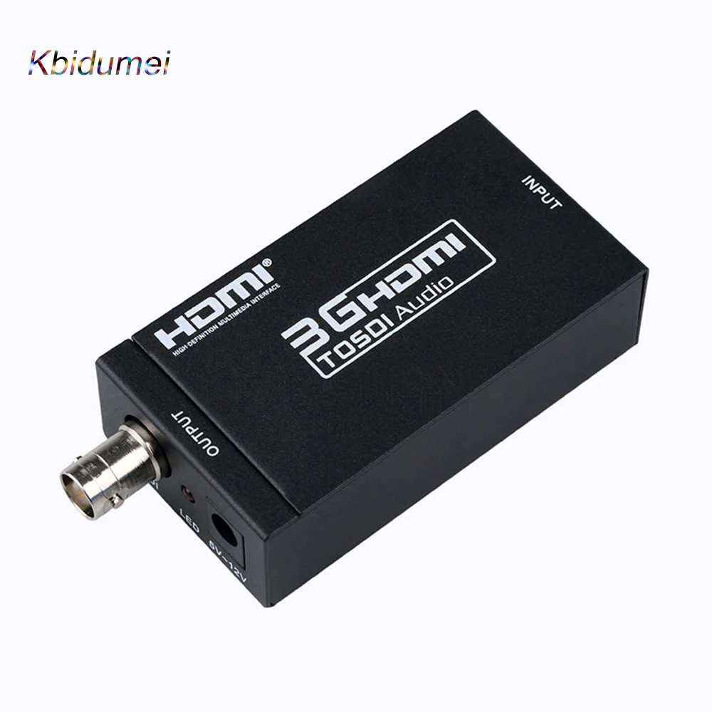 

Kebidumei 1 Piece Only Mini HD 3G SDI to HDMI Converter Adapter Support HD-SDI / 3G-SDI Signals Showing on HDMI Display