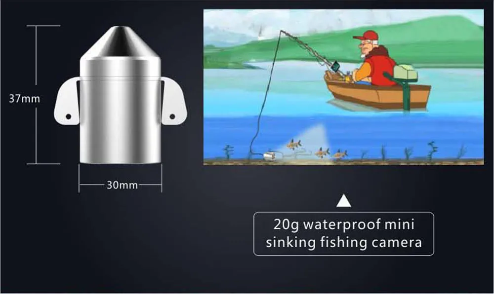 Lente Dupla DVR Vídeo Câmera Subaquática Da Pesca + Overwater