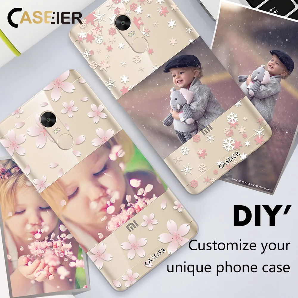 

CASEIER DIY Unique Phone Case For xiaomi For xiaomi redmi 4 4x 4A note 4x MIX Silicone TPU Cases For Redmi 3s Note Pro 5X S Case