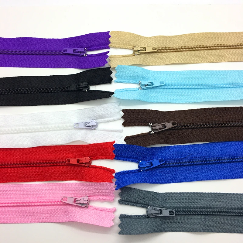 10 шт. 8 дюймов(20 см) смешанных цветов, нейлоновый витые застежки-молнии портновский пошив ремесло одежда аксессуары Crafter#3 - Цвет: Mix color
