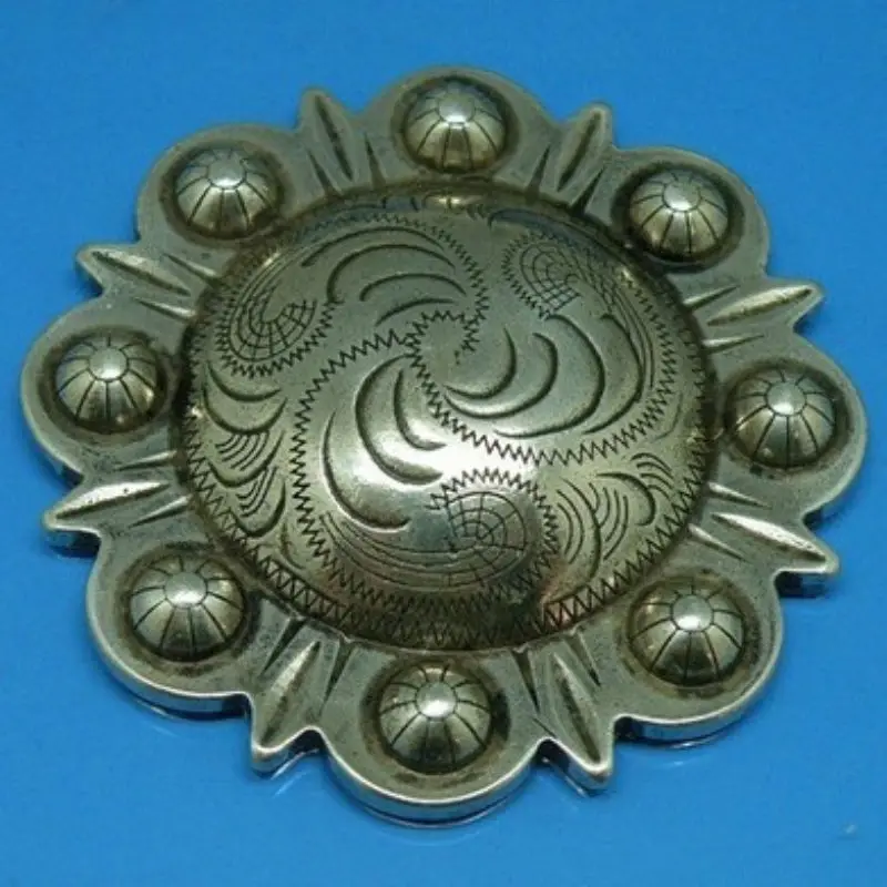 

DIY Leathercraft Hardware 3-1/8''(78mm) American Western Texas Berry Concho Antique Silver Finishr#JP-1986S-78