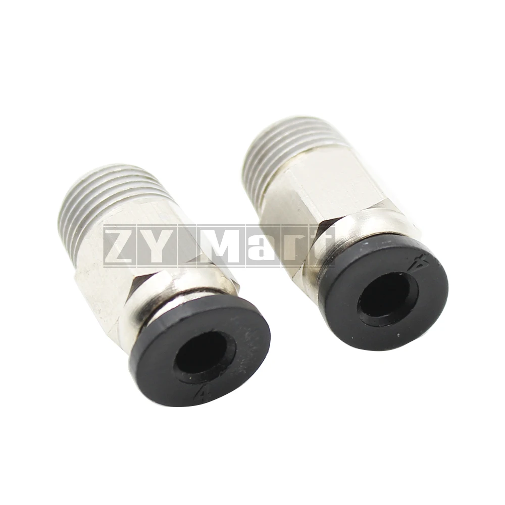 

2PCS Pneumatic Connectors PC4-01 3D Printer HOTEND J-head 3D V6 Remote Hot Head Connector Extruder Feed 3mm/1.75mm Teflon Tube