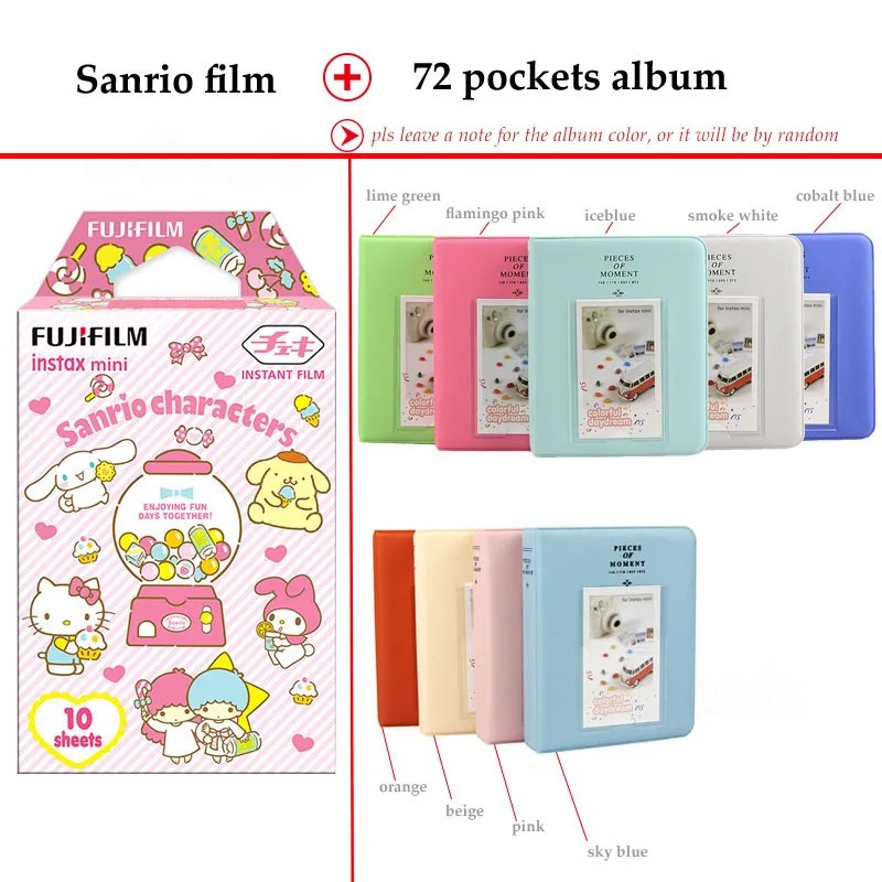 Fujifilm Instax Mini Film Sanrio 10 листов для 9 8 + 7s 70 90 25 мгновенная полировка камера смартфон