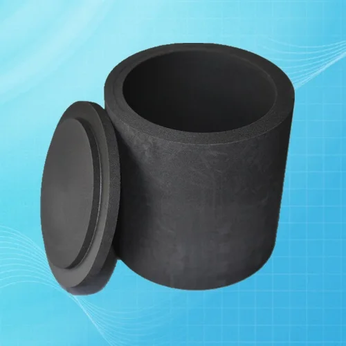 99.95Pure Graphite Crucible with Lids /R70* H80mm / Cylindrical