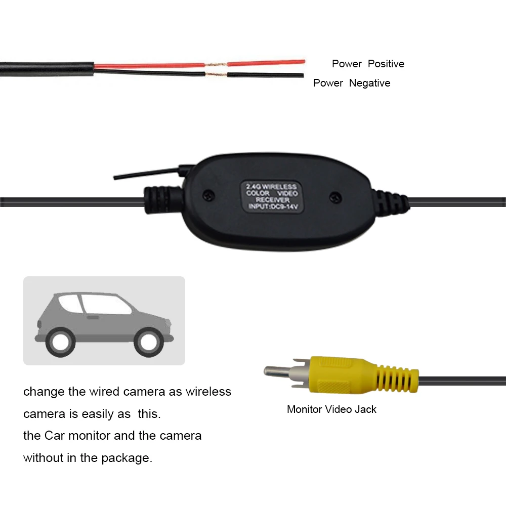 2,4 ГГц Беспроводная камера заднего вида RCA видео передатчик и приемник комплект для автомобиля заднего вида монитор FM передатчик и приемник