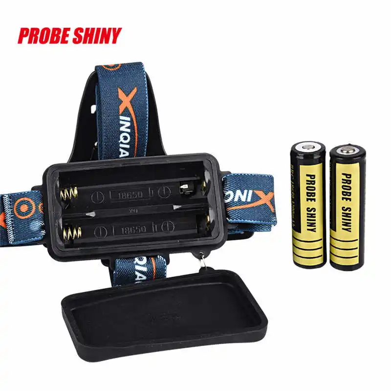 PROBE SHINY XM-L T6 LED Focus Headlight Head Lamp Zoomable + 2x18650 +Charger powerful led flashlight lanterna led bike #3o4 (5)