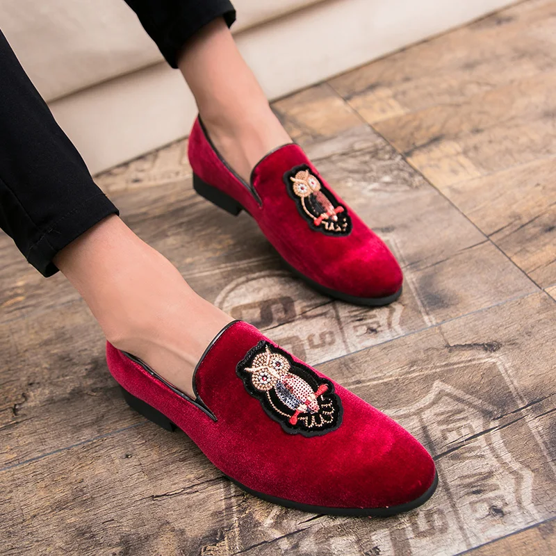 men spring summer suede leather loafers cool designer ballroom wedding male footwear animal evening fashion oxford shoes for men (12)
