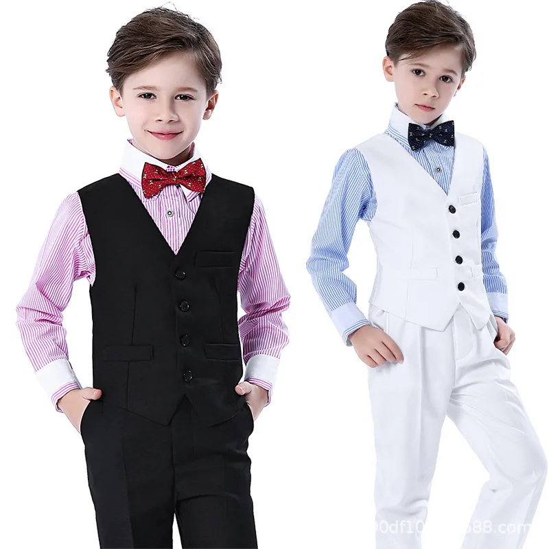 110-160cm New Birthday Dress Male Wedding Flower Virgin Boy Marquee Suit Model Performance Piano Costume Girl&amp Clothes Set | Детская