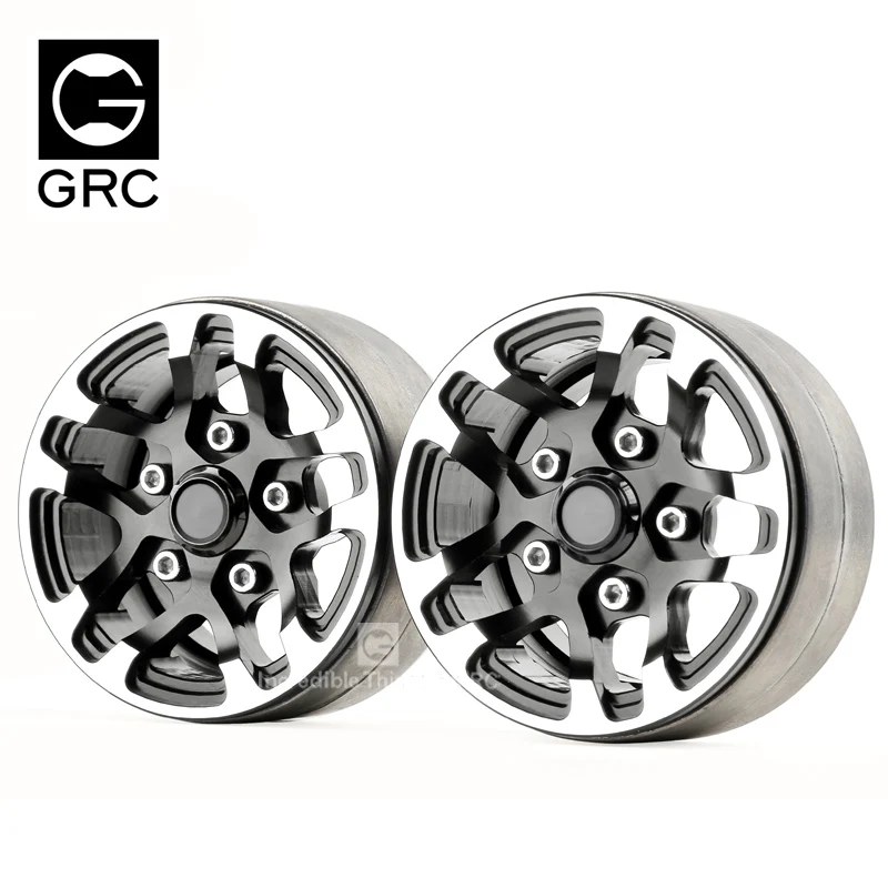 

Free Shipping RC Model car 1.9 Aluminum Beadlock Wheels Black for 1/10 RC Crawler SCX10 SCX10 II 90046 TRX-4 D90 Yfan02