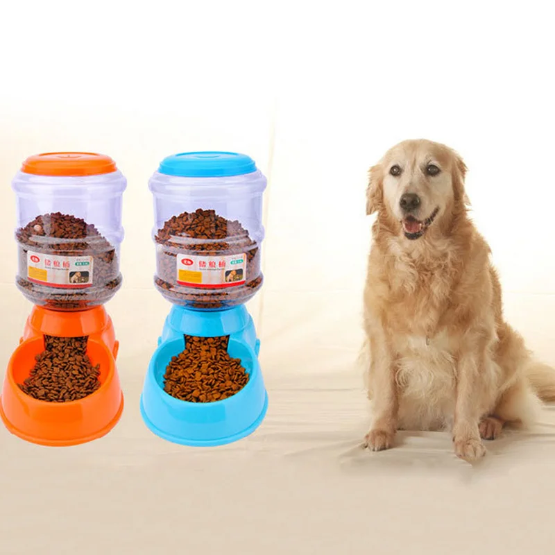 

3.5L Pet Automatic Feeders Automatic Plastic Feeding Bowls for Dogs Cats Large Capacity Pets Water Dispenser Fountain Bottle